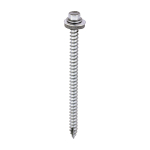 6.3x100 Hex Metal to Timber Slash Point Screw and Washer Zinc Pack 100