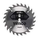 150x10x24T Hand Held Circular Saw Blade Wood/Board Medium Cut Timco
