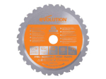 255x25.4x28T Mitre/Table Saw Blade Orange Multi Material Evolution