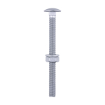 M10x120 Carriage Bolt, Nut & Washers Din603 Silver Pack 10