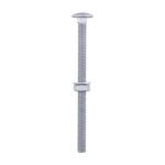 M10x150 Carriage Bolt, Nut & Washers Din603 Silver Pack 10