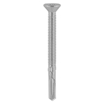 5.5x65 Hex Wood to Heavy Section Steel Wing Tip Bi Metal Exterior Self Drilling Screw A2/Silver Pack