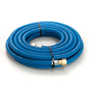 8mm Oxygen Fitted Hose 10Mtr 3/8inch Check Valve Blue