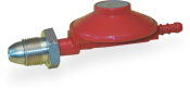 Propane Regulator Low Pressure 1Kg/hr 37mbar POL 105 (5/8inchLH Male) Inlet 8mm Nozzle Outlet