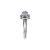 5.5x38 Hex Metal to Light Section Steel S/D ExteriorScrew/Washer Steel/Silver Pack 100