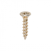 3.5x17 Pozi Countersunk Chipboard Screw Zinc & Yellow Plated Timco Solo Range Pack 200