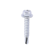 5.5x32 Hex Metal to Light Section Steel Self Drilling Exterior Screw Silver Pack 100
