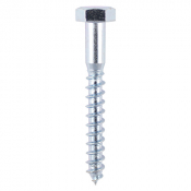 12x150 Coachscrew DIN 571 Zinc Plated Pack 25