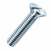 M8x50 Slotted Countersunk Screw Din963 Zinc Plated Pack 50