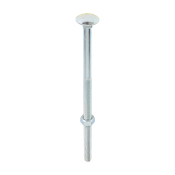 M12x240 Carriage Bolt & Nut DIN 603 Zinc Plated Gr.4.8 Pack 10