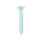 No6x1 Pozi Countersunk Twin Threaded Woodscrew Zinc Plated Pack 200