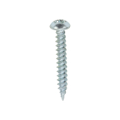 No6x1 Pozi Round Twin Threaded Woodscrew Zinc Plated Pack 200