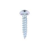 No10x1 Pozi Round Twin Threaded Woodscrew Zinc Plated Pack 200