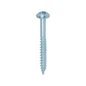 No10x2 Pozi Round Twin Threaded Woodscrew Zinc Plated Pack 200