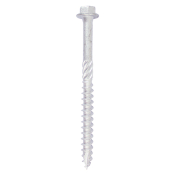 6.0x80 Hex Countersunk Timber Screw Silver Pack 10