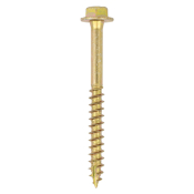 10.0x60 Advanced Flanged Coachscrew Din571 Zinc & Yellow Plated Pack 50