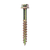 10.0x70 Advanced Flanged Coachscrew Din571 Zinc & Yellow Plated Pack 50
