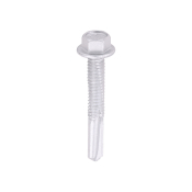 5.5x38 Hex Metal to Heavy Section Steel Self Drilling Exterior Screw Silver Pack 100