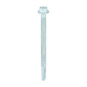 5.5x80 Hex Metal to Heavy Section Steel S/D Exterior Screw Steel/Silver Pack 100