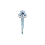 5.5x38Hex Metal to Heavy Section Steel Self Drilling Screw and Washer Zinc Plated Pack 100
