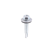 5.5x32 Hex Metal to Light Section Steel Self Drilling Screw and Washer Zinc Plated Pack 100
