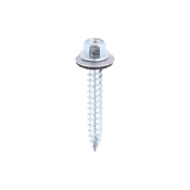 6.3x45 Hex Metal to Timber Slash Point Screw and Washer Zinc Plated Pack 100