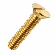 M8x50 Slotted Countersunk Screw Din963 Brass Pack 50