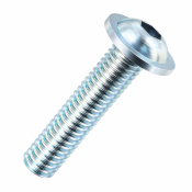 M8x12 Socket Flanged Dome Screw Din7380 Zinc Plated Pack 200