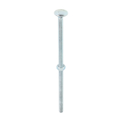 M6x150 Carriage Bolt & Nut DIN 603 Zinc Plated Gr.4.8 Pack 50