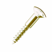No8x2 Slotted Raised Countersunk Woodscrew Brass Pack 200