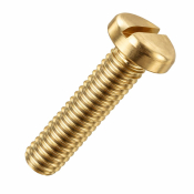 M2x12 Slotted Pan Screw Din85 Brass Pack 1000