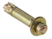 M8:10P Projecting Shield Anchor Zinc & Yellow Plated Forgefix Pack 10