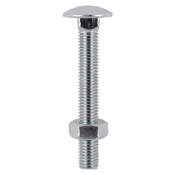 M12x130 Carriage Bolt & Nut DIN 603 A2 Pack 2