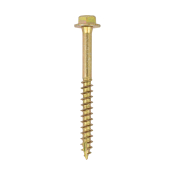 8.0x80 Advanced Flanged Coachscrew Din571 Zinc & Yellow Plated Pack 48