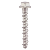 M6x50 Hex Flanged Masonry Bolt Din529 Silver Pack 64