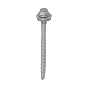 5.5/6.3x82 Hex Composite Panel to Light Section Steel Exterior Self Drilling Screw and Washer Silver