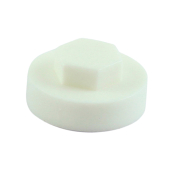 19 Hex Head Cover Cap Pure White Pack 1000