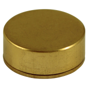 12 Threaded Screw Cover Cap Polished Brass Pack 4