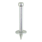 3.70x75 Washered Masonry Nail Zinc Plated Timco Pack 100