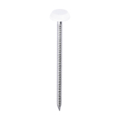 65x3.2 Polymer Headed Nail A4 (Head Diameter 12) White Pack 100