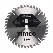 165x10x40T Hand Held Circular Saw Blade Wood/Board Timco