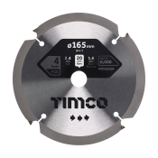 165x20x4T Circular Saw Blade Fibre Cement Board Timco
