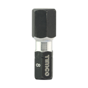8.0x25 Hex Impact Driver Bit X6 Addax Pack 10