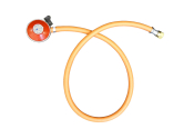 27mm Clip On Propane Regulator & 1 Metre Hose Kit & 1/4inch BSP Left Hand Nut