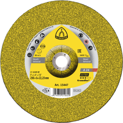115x6x22.23 Metal Depressed Centre Grinding Disc A24 EXTRA Klingspor Pack 10