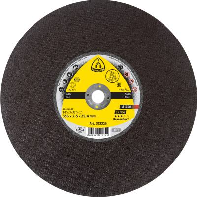 356x2.5x25.4 Stone Cutting Disc A330 EXTRA Klingspor Pack 10
