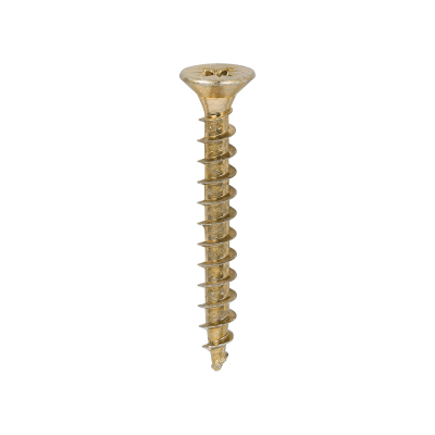 5x40 Pozi Countersunk Chipboard Screw Zinc & Yellow Plated Timco Solo Range Pack 200