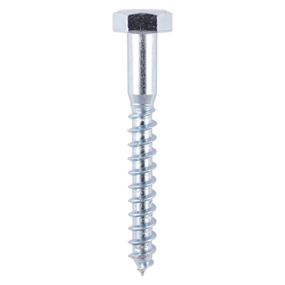 6x50 Coachscrew DIN 571 Zinc Plated Pack 10