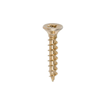 3x17 Pozi Countersunk Chipboard Screw Zinc & Yellow Plated Timco Solo Range Pack 200