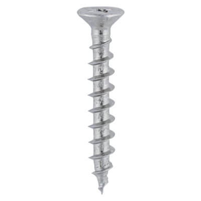 4.3x16 Unreinforced Frame Screw Stainless Steel & Silver Organic Timco 200 Range Pack 1000